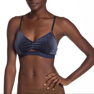 Free Press Corduroy Velvet Indigo Blue Bralette